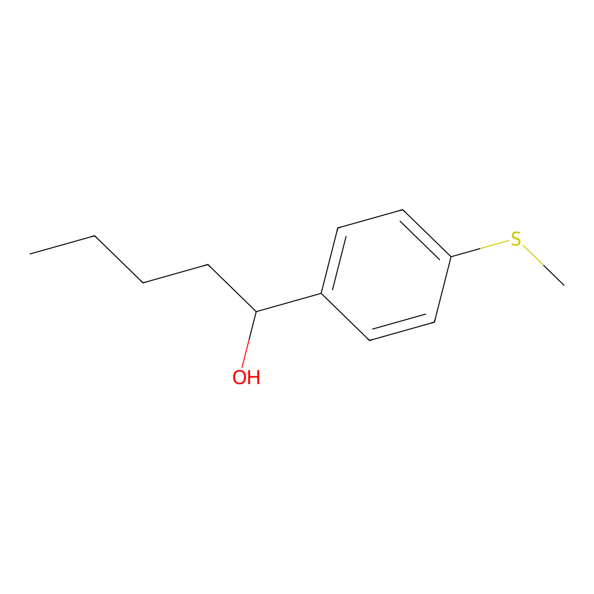 alpha-Butyl-4-(methylthio)benZenemethanol molecular structure, CAS 1603406-78-5