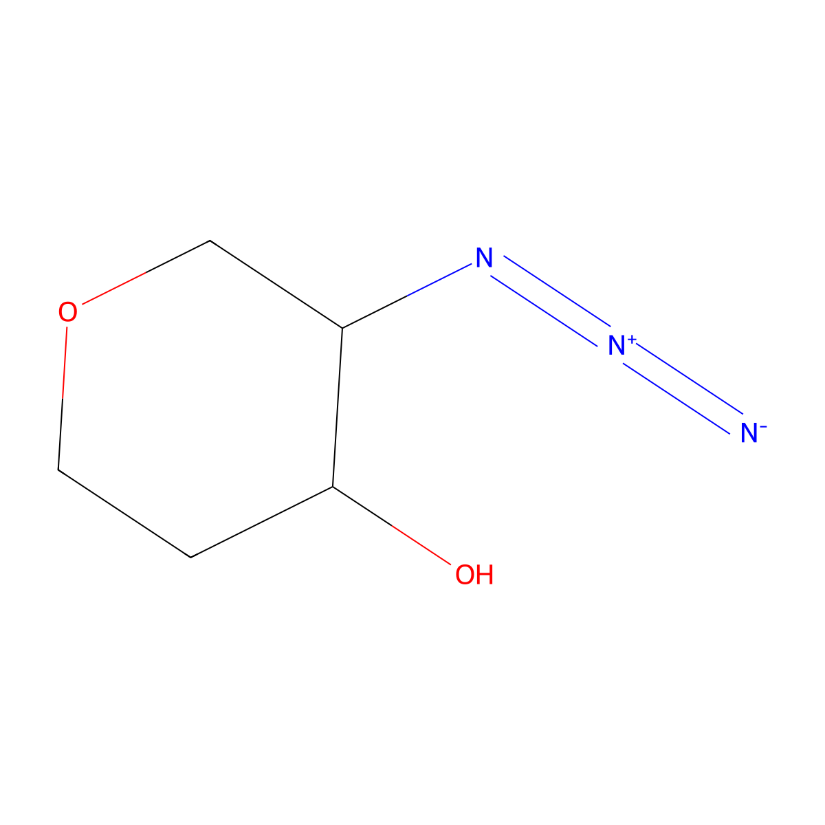 3-Azidooxan-4-ol molecular structure, CAS 1603409-23-9
