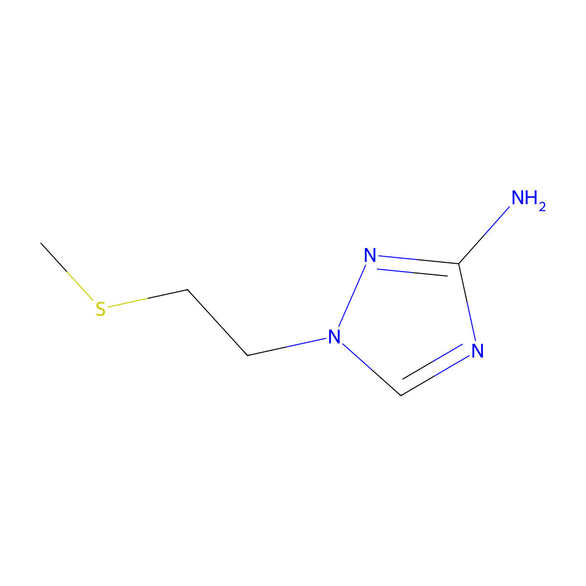 1-[2-(methylsulfanyl)ethyl]-1H-1,2,4-triazol-3-amine molecular structure, CAS 1603409-43-3