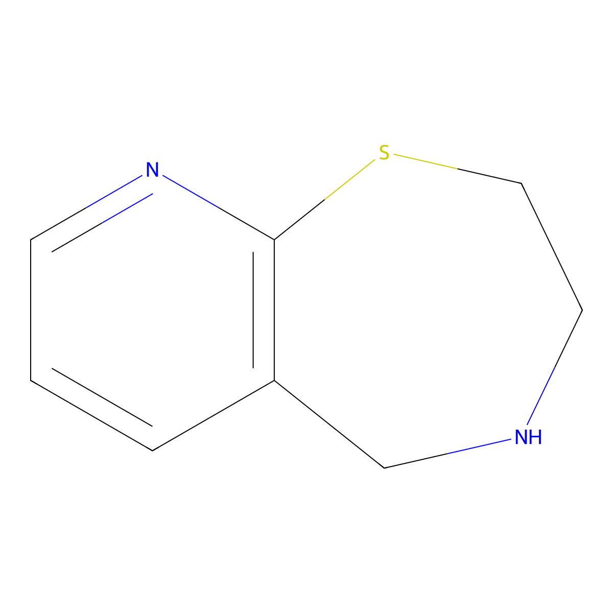 2H,3H,4H,5H-pyrido[3,2-f][1,4]thiazepine molecular structure, CAS 1603413-34-8