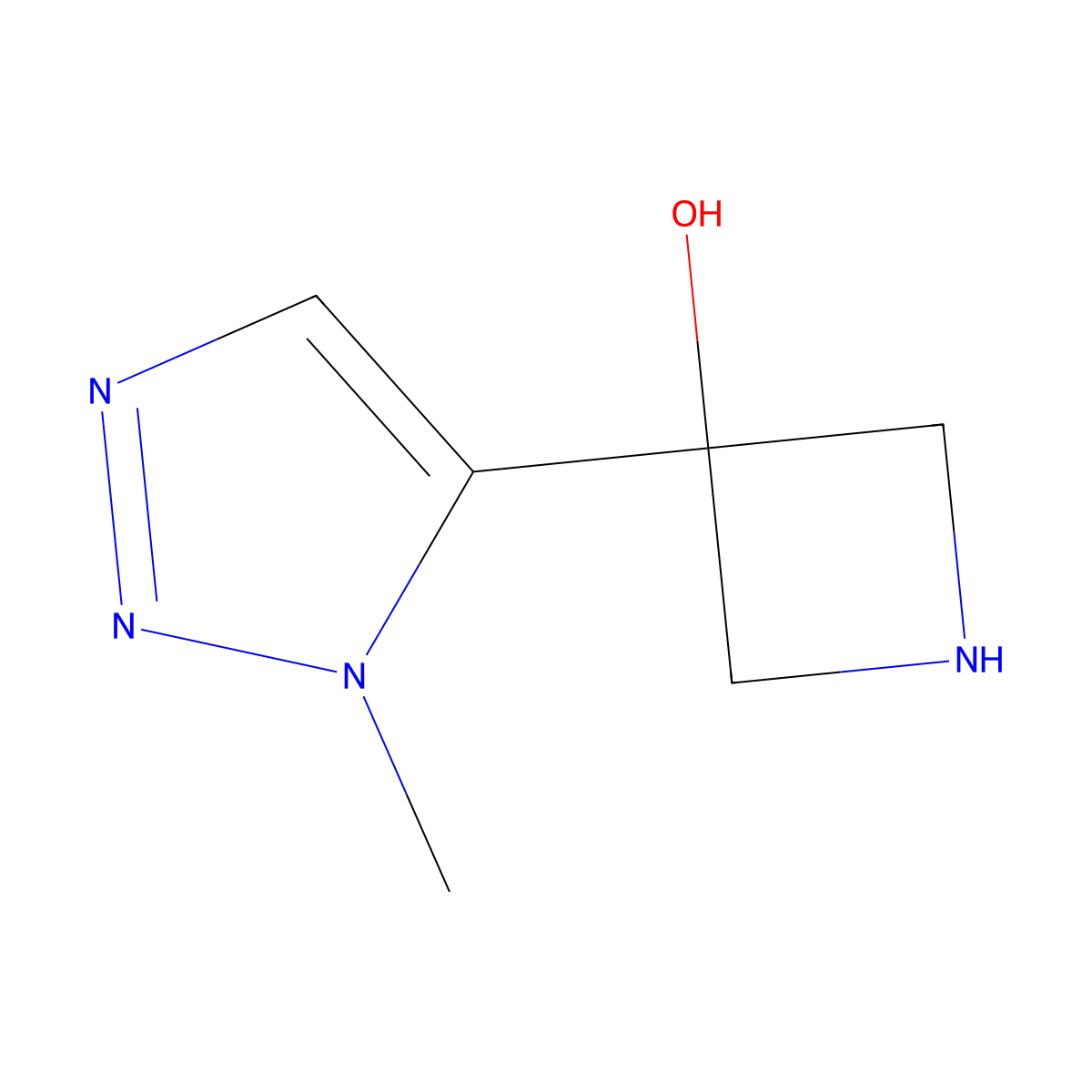 3-(1-Methyl-1H-1,2,3-triazol-5-yl)azetidin-3-ol molecular structure, CAS 1603417-94-2