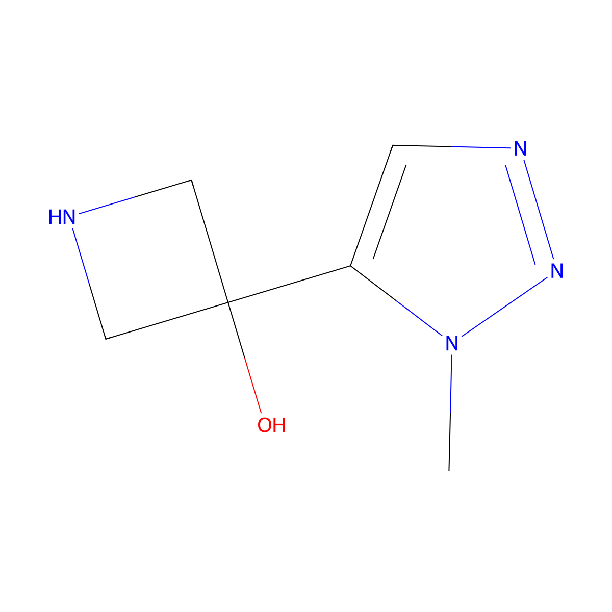 3-(1-Methyl-1H-1,2,3-triazol-5-yl)azetidin-3-ol molecular structure, CAS 1603417-94-2