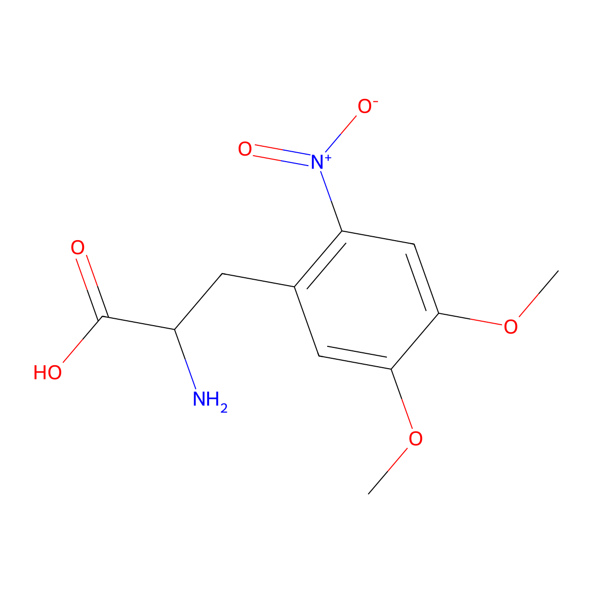 4,5-Dimethoxy-2-nitro-DL-phenylalanine molecular structure, CAS 160342-61-0