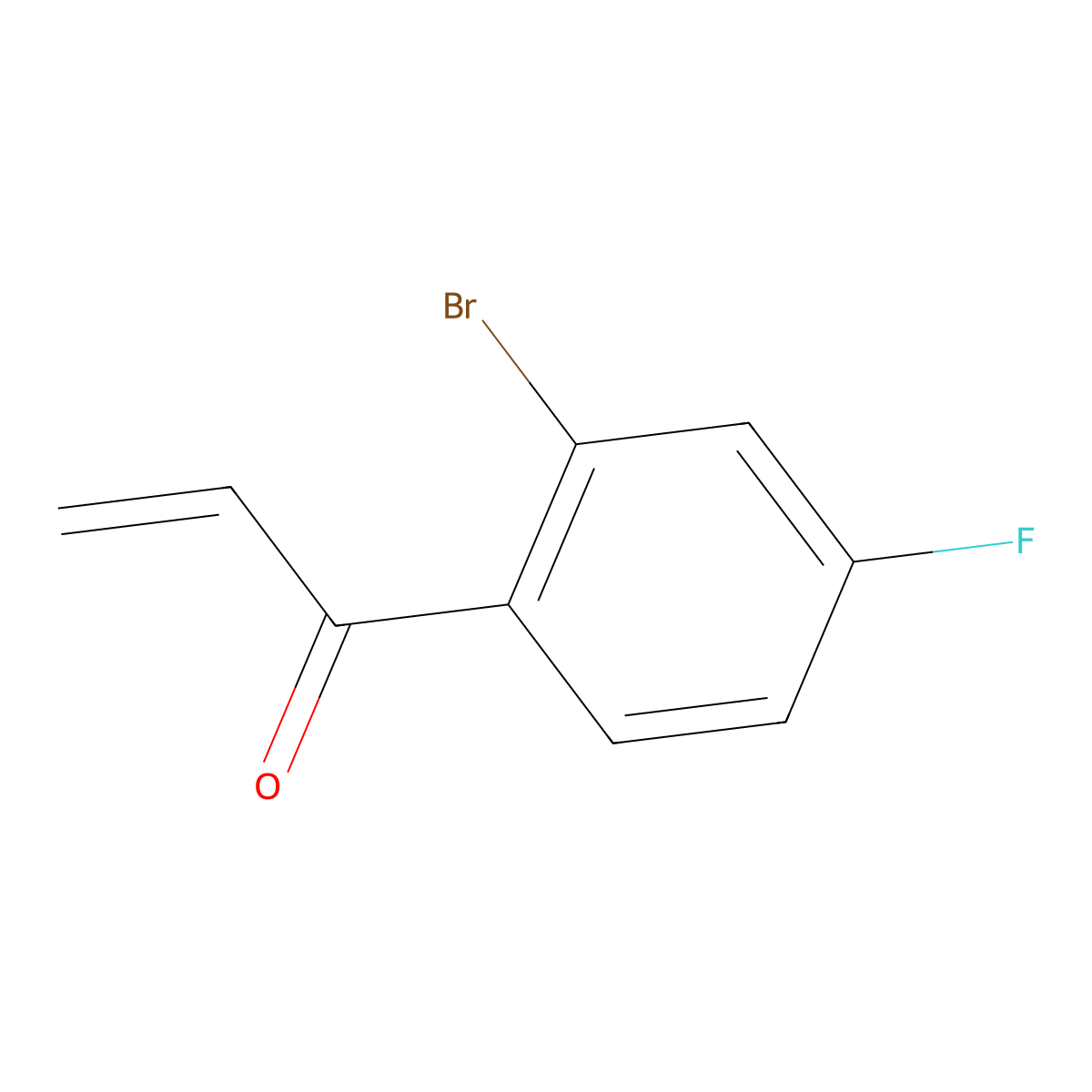 1-(2-Bromo-4-fluorophenyl)prop-2-en-1-one molecular structure, CAS 1603421-16-4
