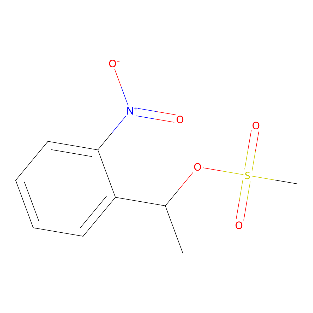 1-(2-Nitrophenyl)ethyl methanesulfonate molecular structure, CAS 1603461-60-4