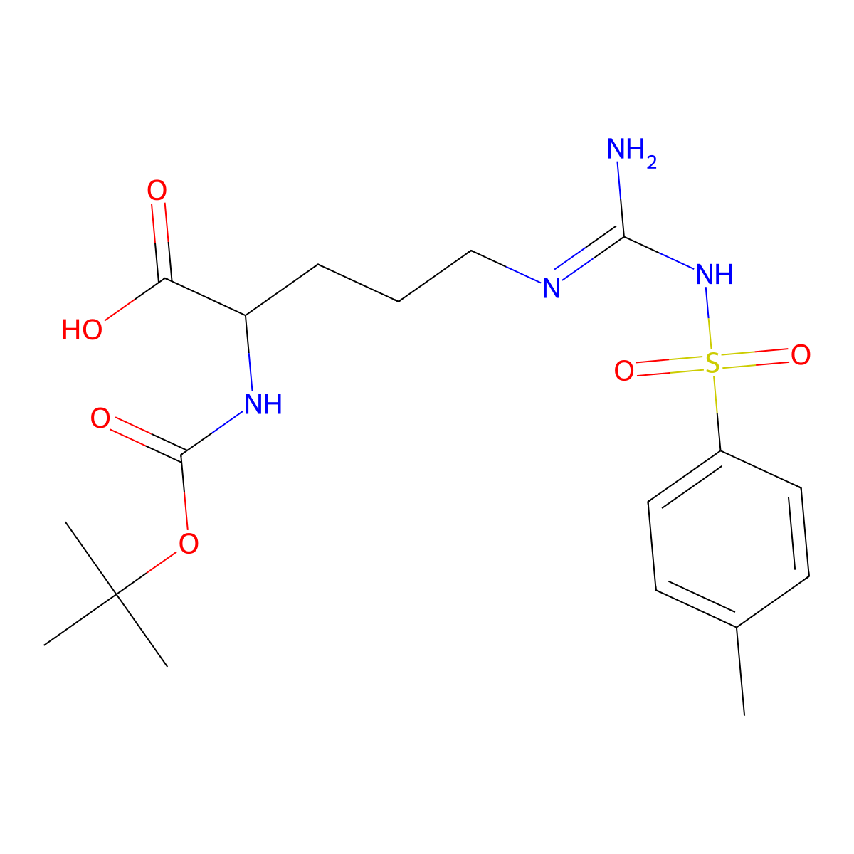 N(alpha)-boc-N(omega)-tosyl-L-arginine molecular structure, CAS 160347-92-2