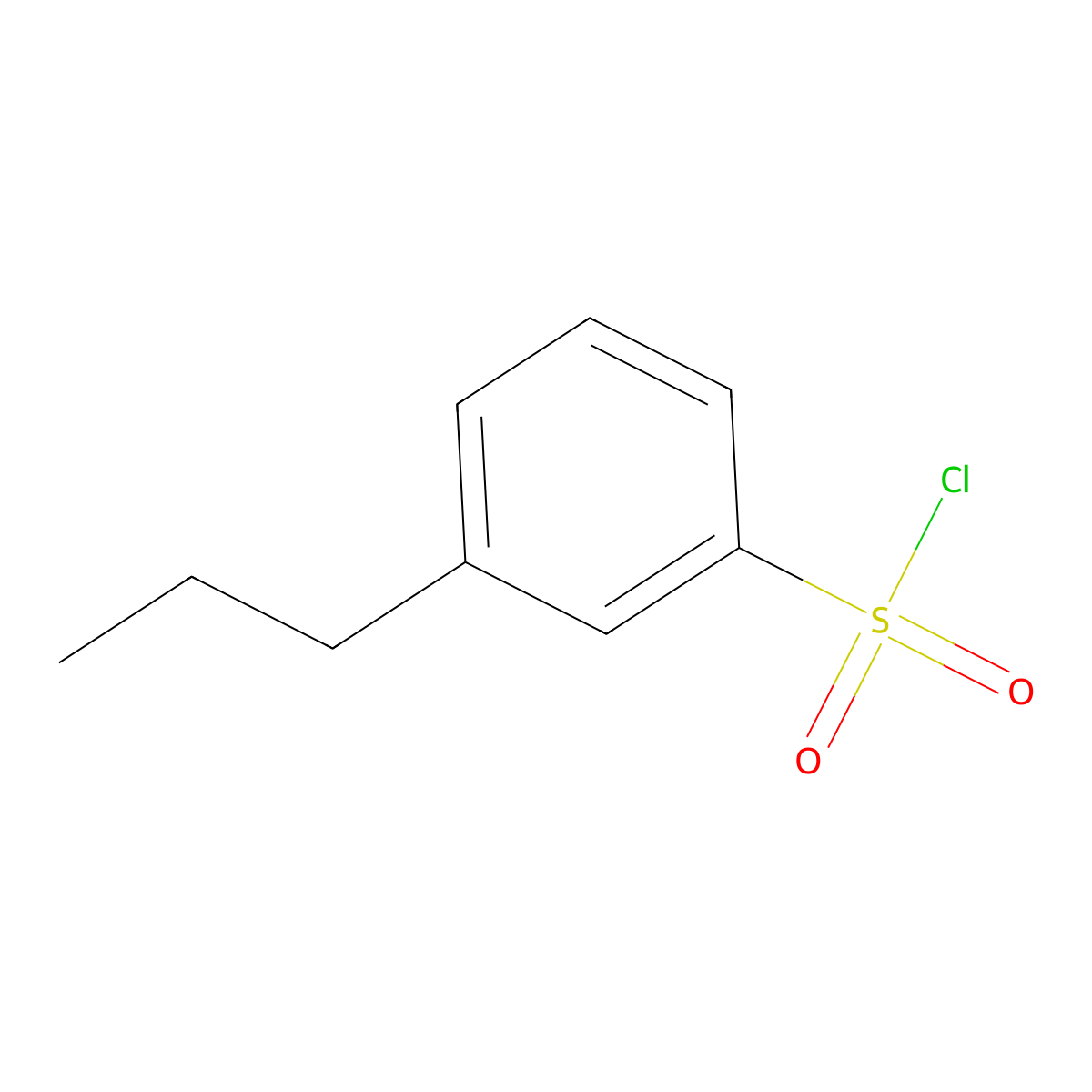 3-Propylbenzene-1-sulfonyl chloride molecular structure, CAS 1603480-24-5