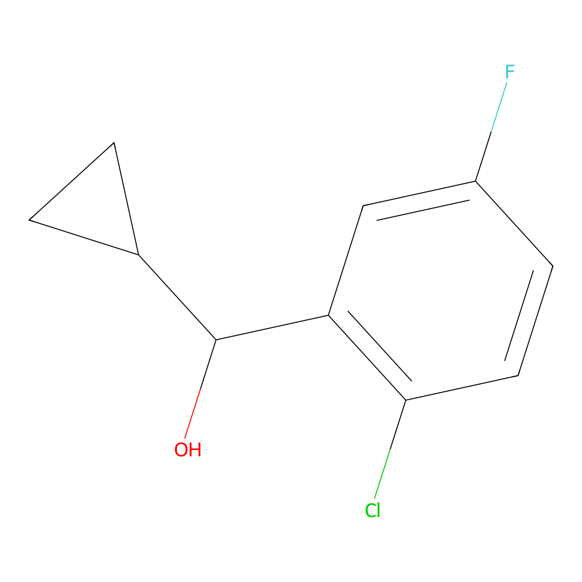2-Chloro-alpha-cyclopropyl-5-fluorobenZenemethanol molecular structure, CAS 1603490-55-6