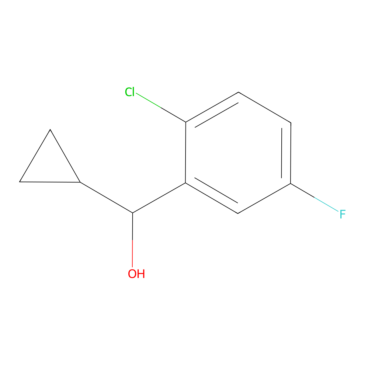 2-Chloro-alpha-cyclopropyl-5-fluorobenZenemethanol molecular structure, CAS 1603490-55-6