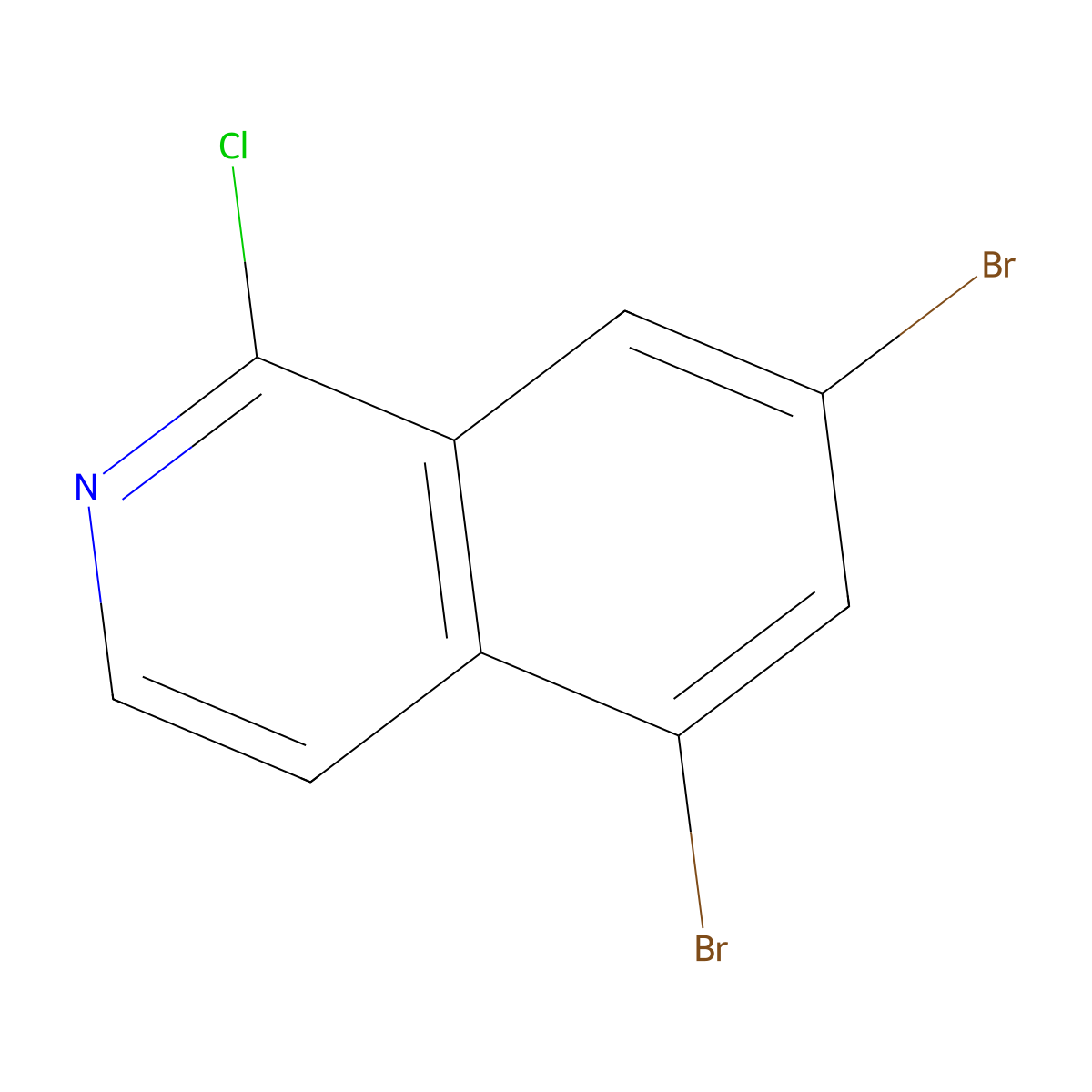 5,7-Dibromo-1-chloroisoquinoline molecular structure, CAS 1603498-69-6