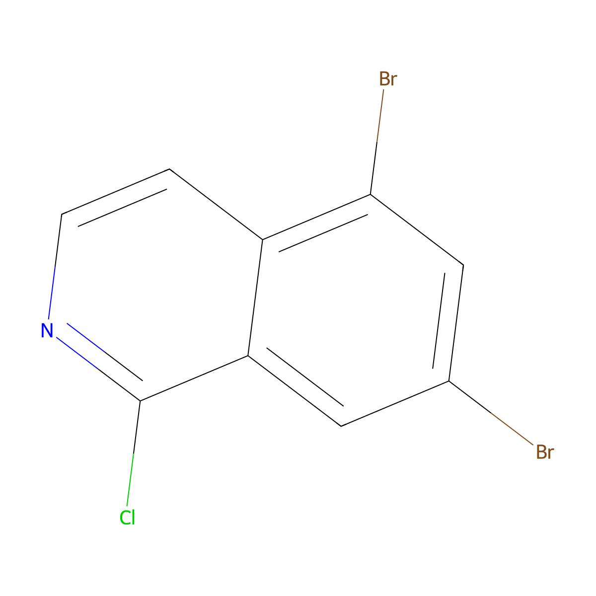 5,7-Dibromo-1-chloroisoquinoline molecular structure, CAS 1603498-69-6