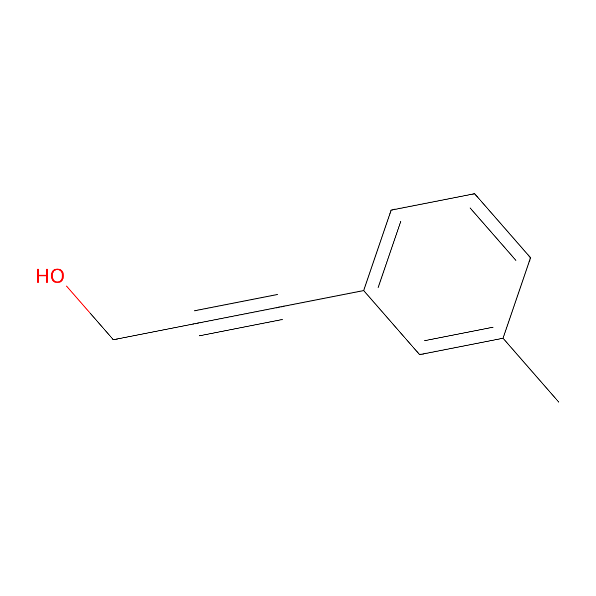 2-Propyn-1-ol, 3-(3-methylphenyl)- molecular structure, CAS 16035-11-3