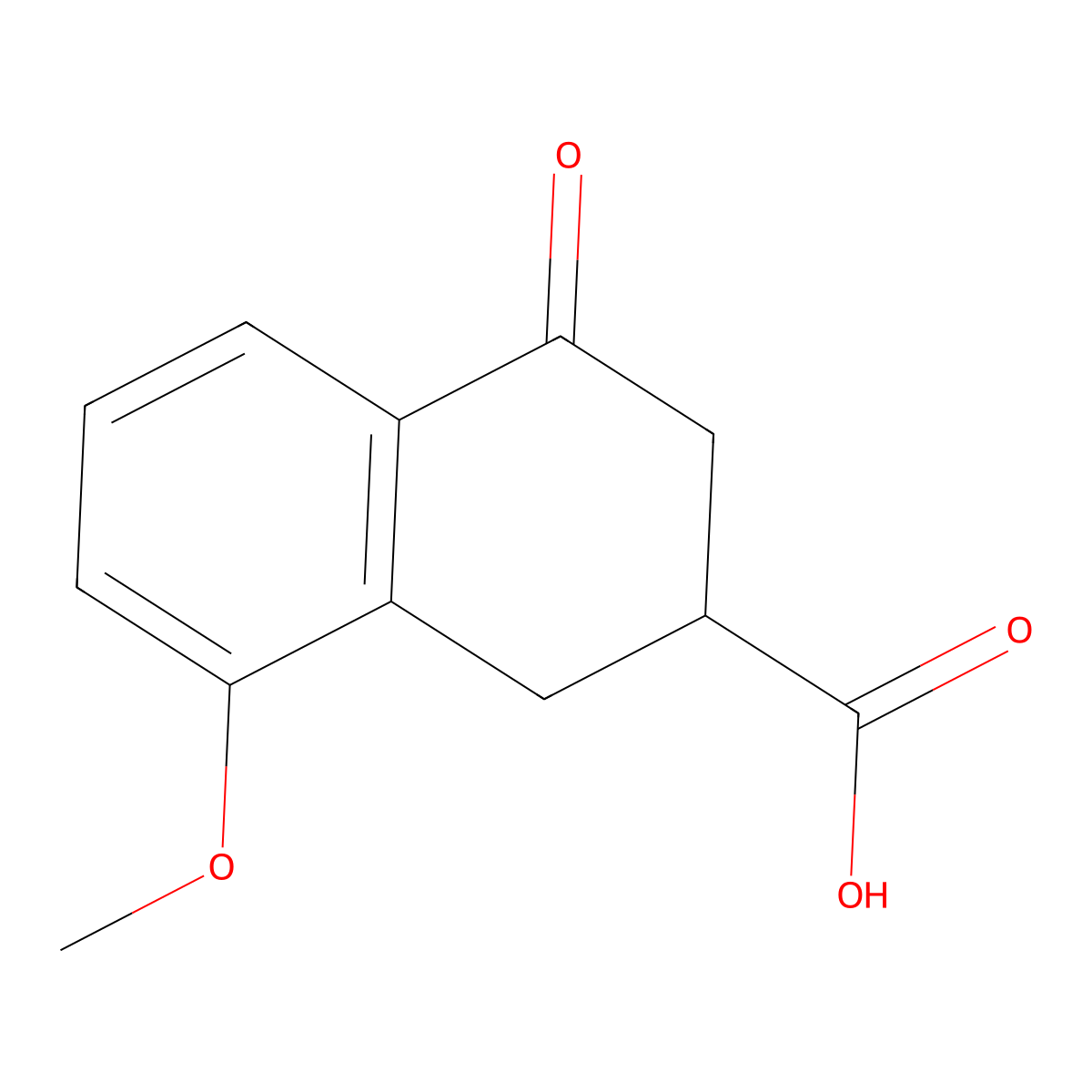 8-Methoxy-4-oxo-1,2,3,4-tetrahydronaphthalene-2-carboxylic acid molecular structure, CAS 16035-97-5