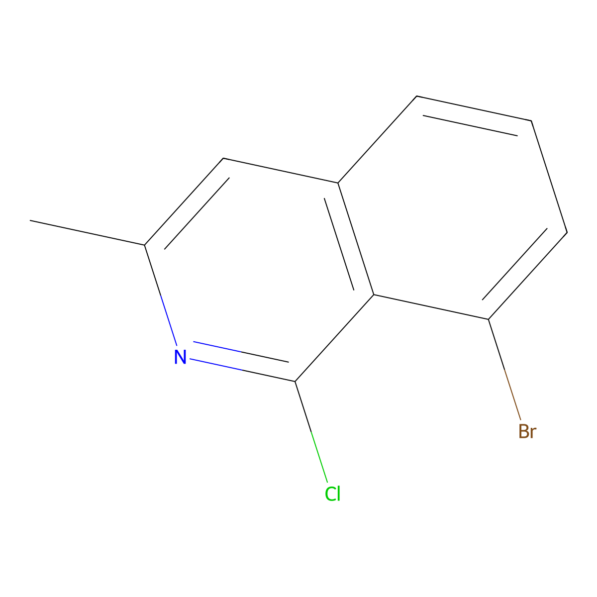 8-Bromo-1-chloro-3-methylisoquinoline molecular structure, CAS 1603505-51-6