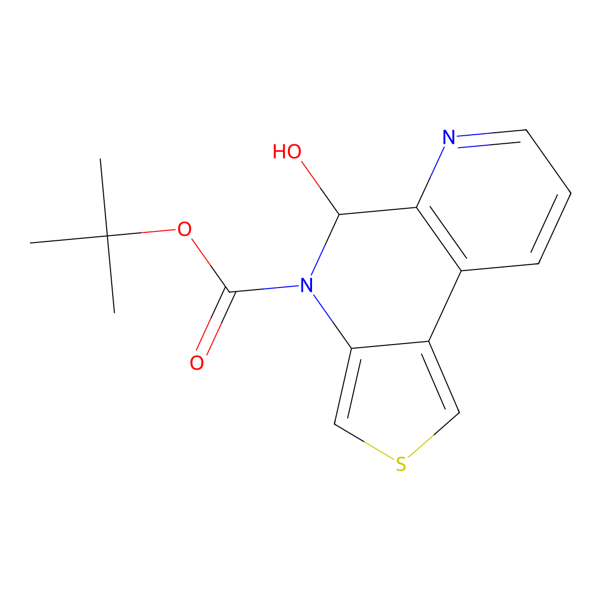 tert-butyl5-hydroxythieno[3,4-f][1,7]naphthyridine-4(5H)-carboxylate molecular structure, CAS 160351-14-4