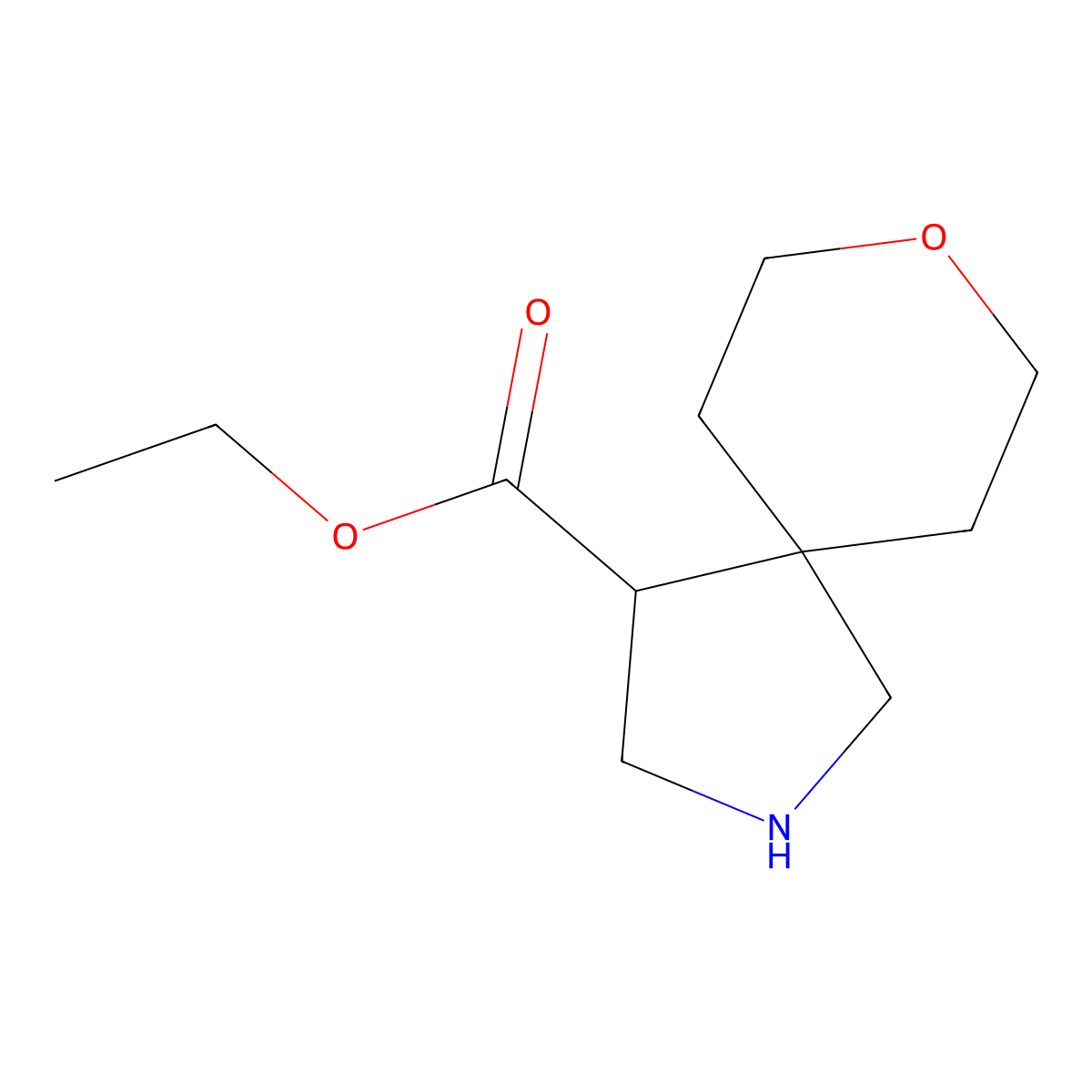 Ethyl 8-oxa-2-azaspiro[4.5]decane-4-carboxylate molecular structure, CAS 1603517-03-8