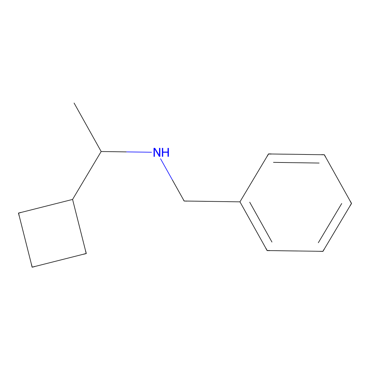 N-Benzyl-1-cyclobutylethanamine molecular structure, CAS 1603517-49-2