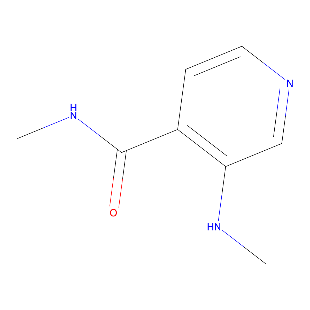 N-Methyl-3-(methylamino)pyridine-4-carboxamide molecular structure, CAS 1603527-91-8