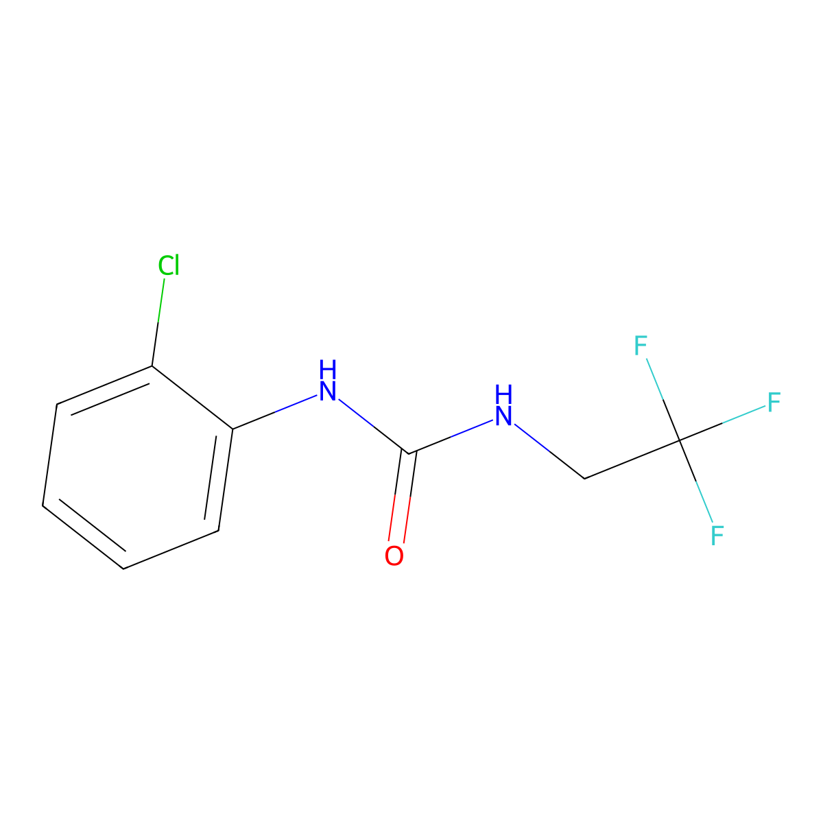 1-(2-Chlorophenyl)-3-(2,2,2-trifluoroethyl)urea molecular structure, CAS 1603539-91-8