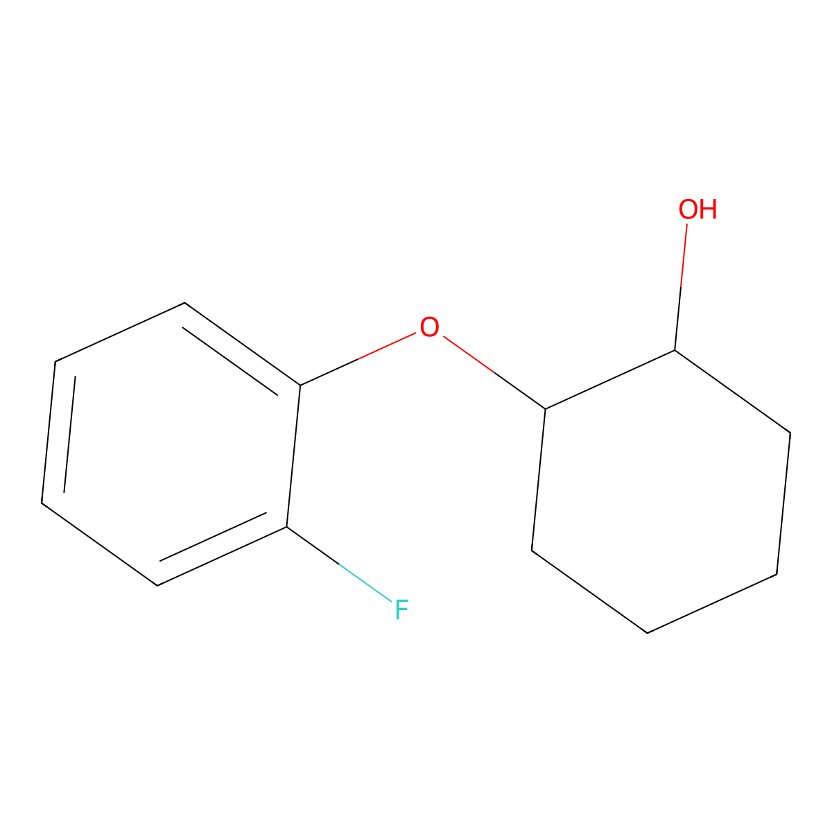(1S,2S)-2-(2-fluorophenoxy)cyclohexan-1-ol molecular structure, CAS 1603542-55-7