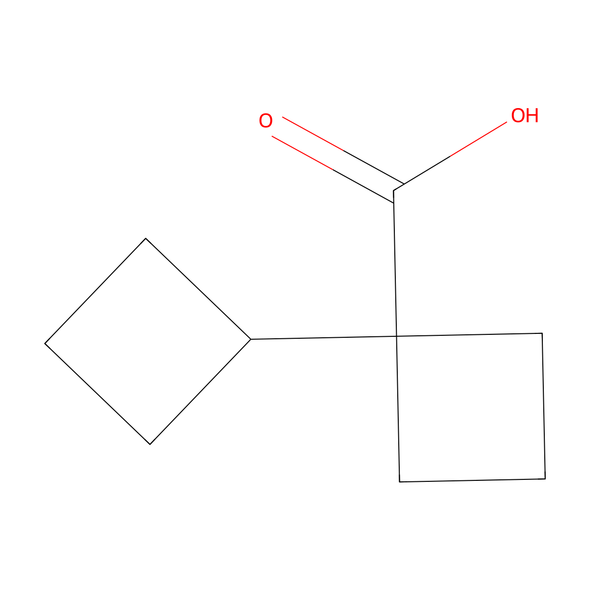 1-Cyclobutylcyclobutane-1-carboxylic acid molecular structure, CAS 1603551-47-8