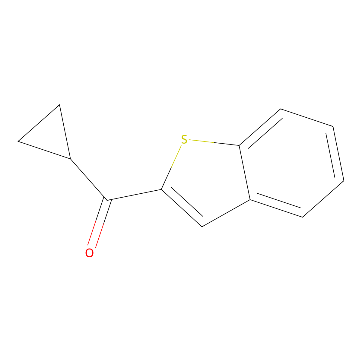 Benzo[b]thiophen-2-yl(cyclopropyl)methanone molecular structure, CAS 1603561-08-5