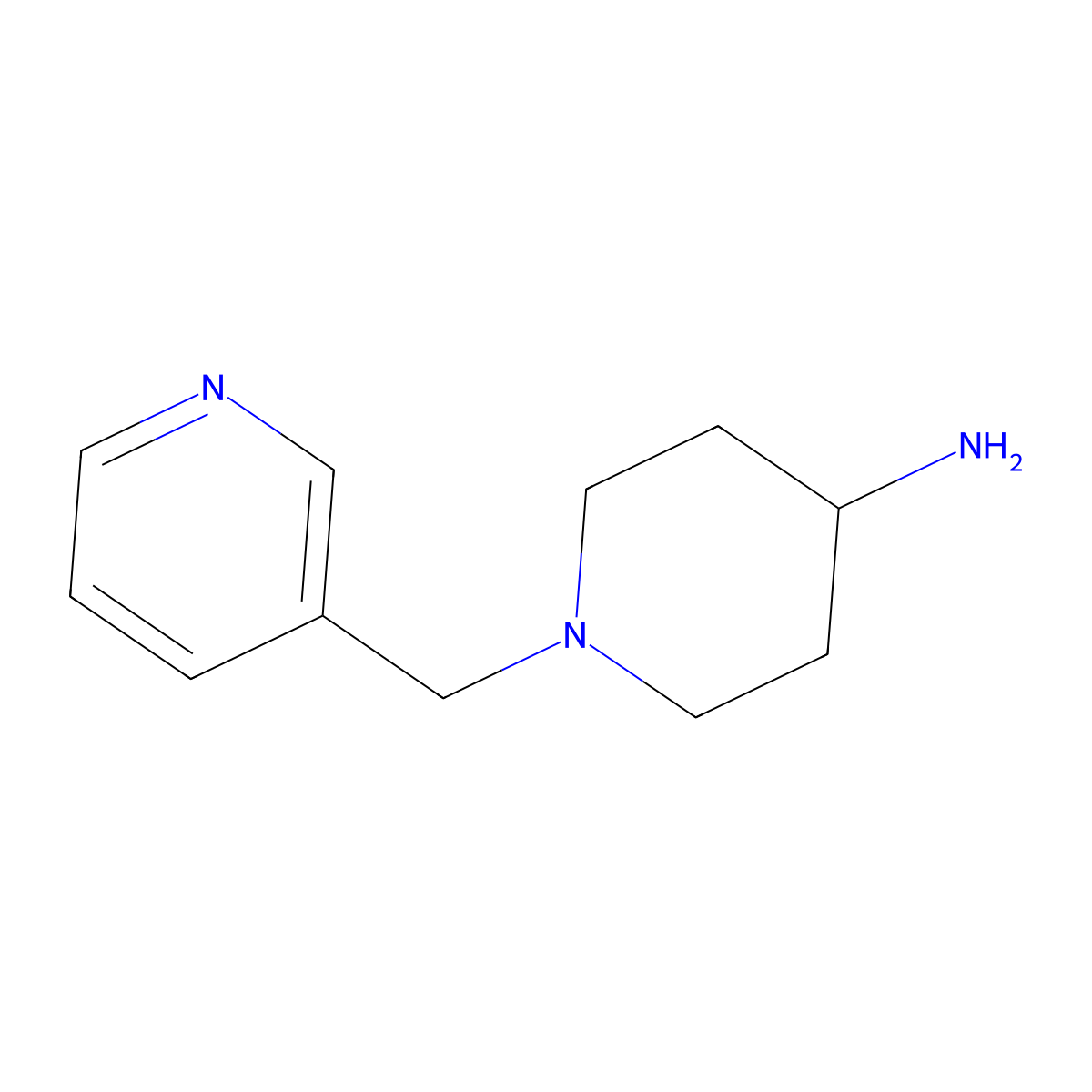 1-(Pyridin-3-ylmethyl)piperidin-4-amine molecular structure, CAS 160357-88-0