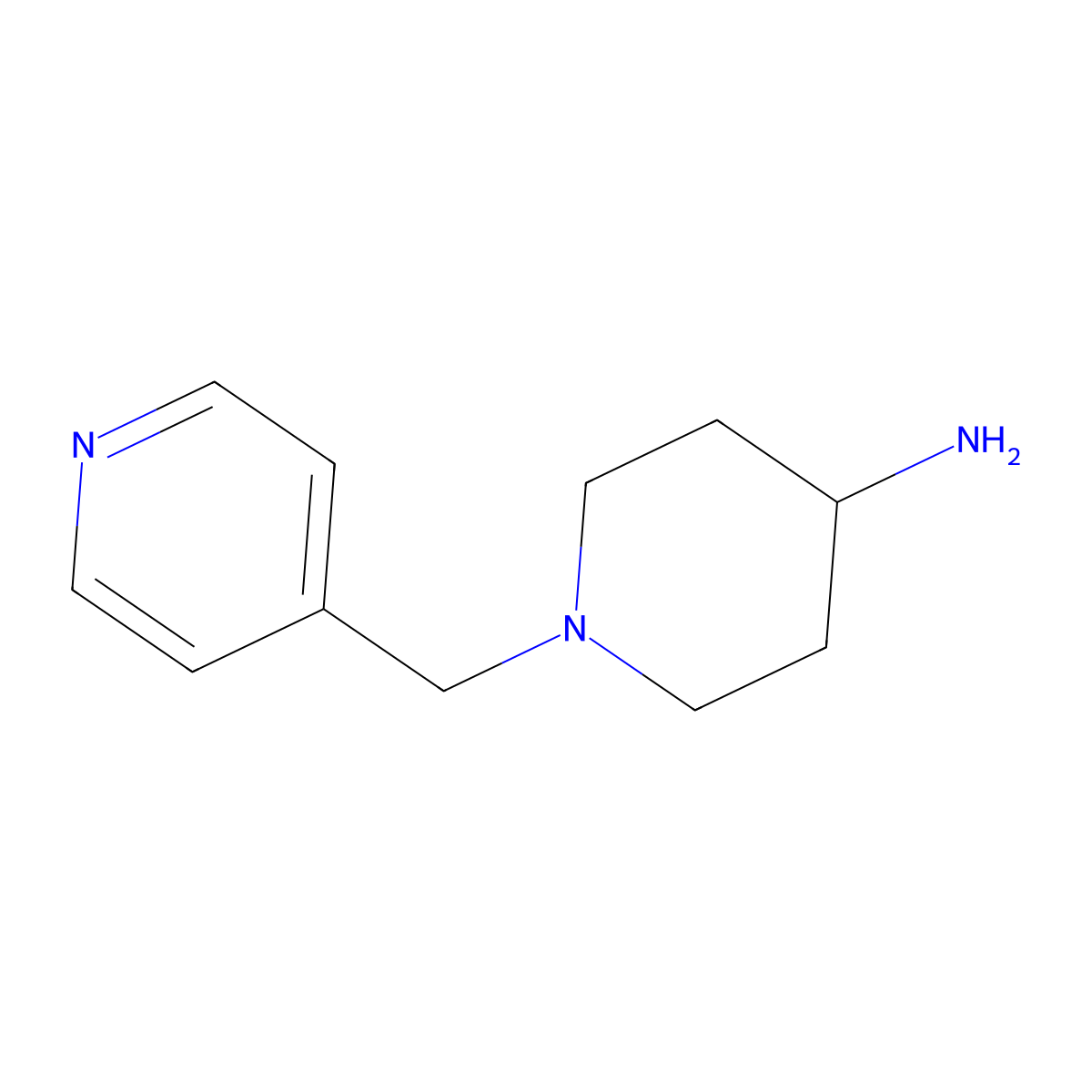 1-(4-Pyridinylmethyl)-4-piperidinamine molecular structure, CAS 160357-89-1