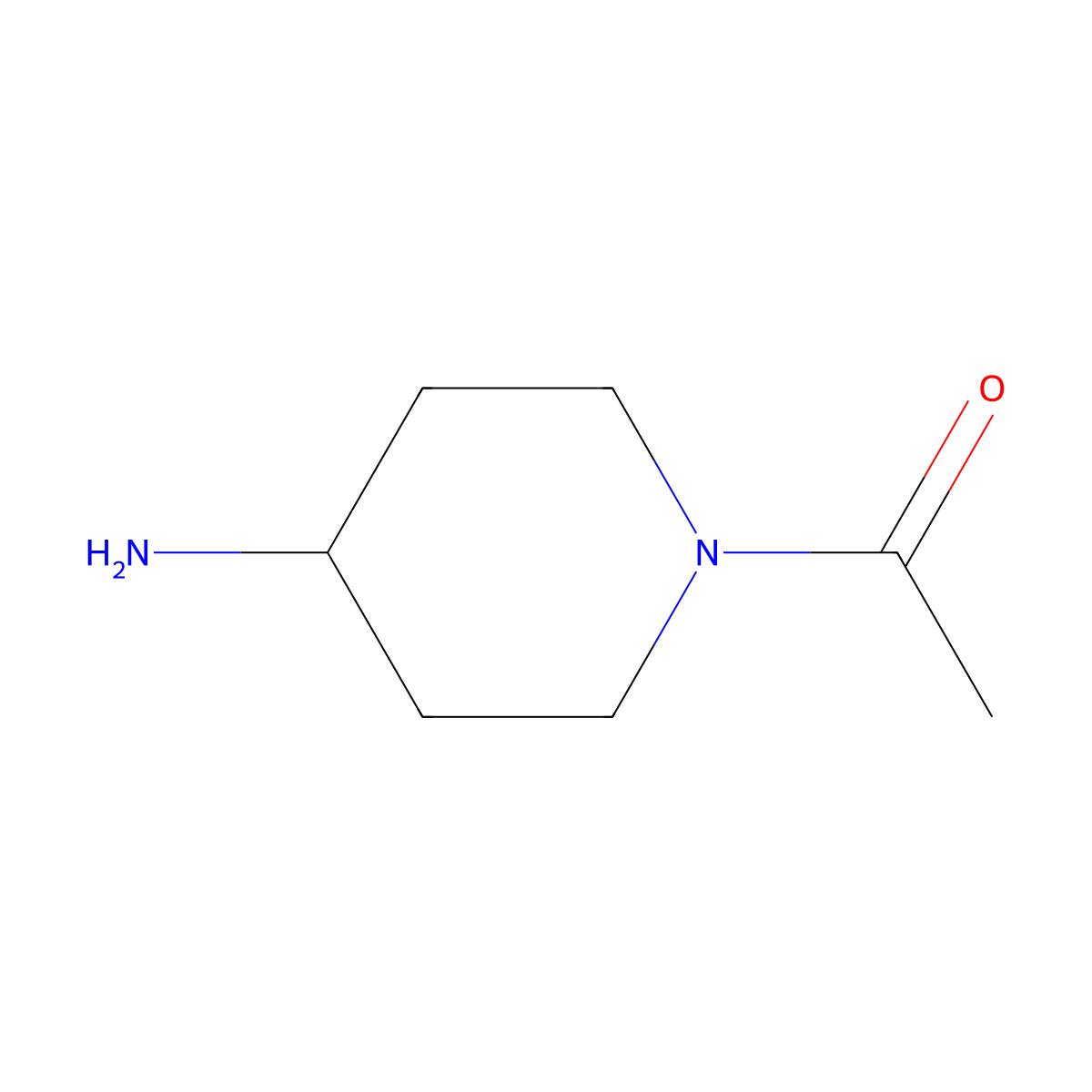 1-(4-Aminopiperidin-1-yl)ethan-1-one molecular structure, CAS 160357-94-8