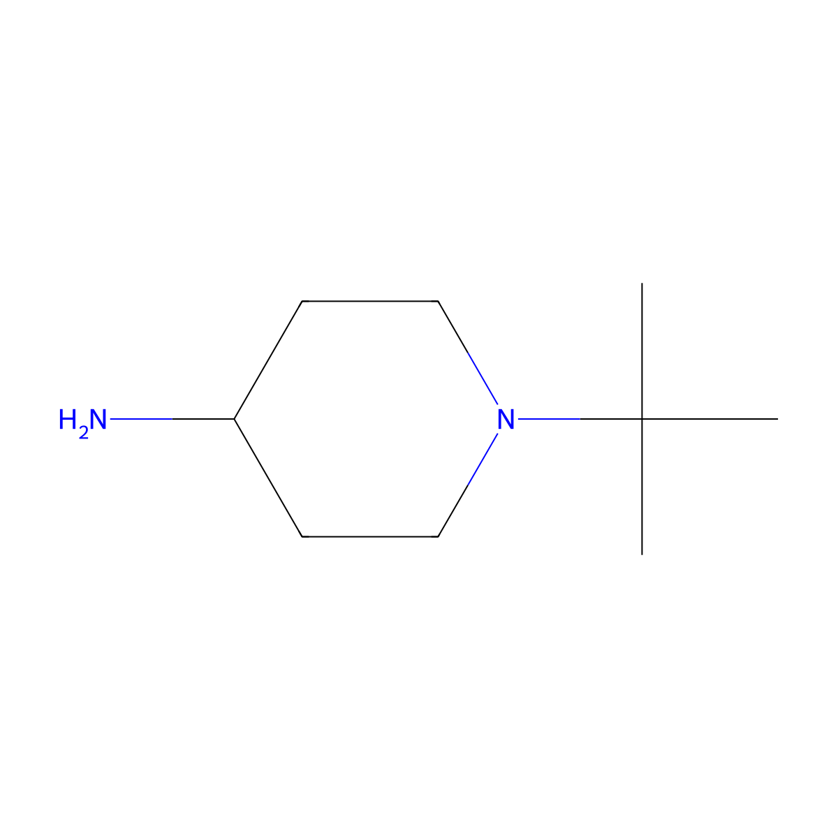 1-tert-Butylpiperidin-4-amine molecular structure, CAS 160357-95-9