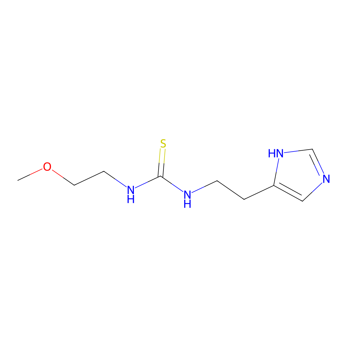 1-[2-(1H-imidazol-5-yl)ethyl]-3-(2-methoxyethyl)thiourea molecular structure, CAS 1603575-30-9