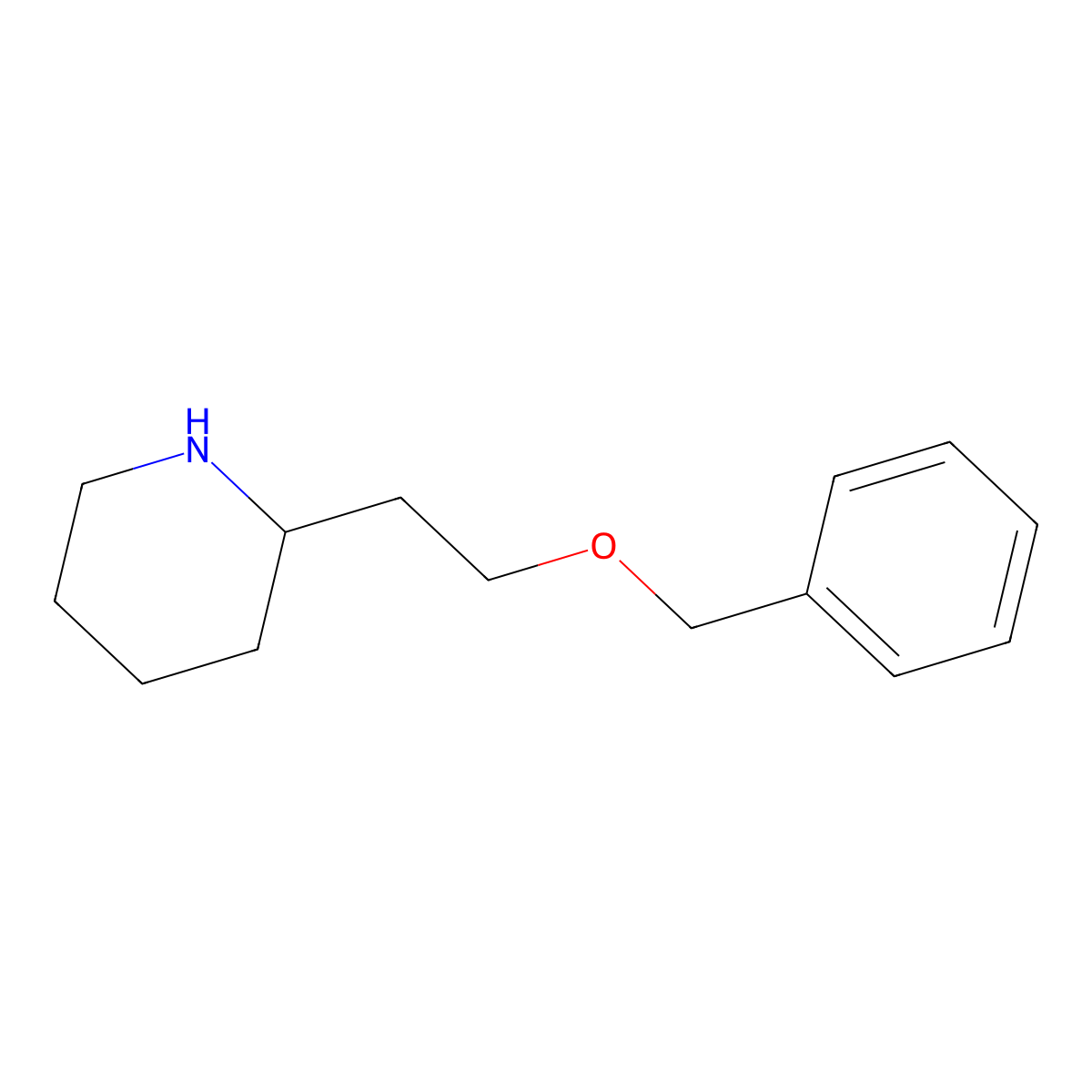 2-[2-(Benzyloxy)ethyl]piperidine molecular structure, CAS 160358-15-6