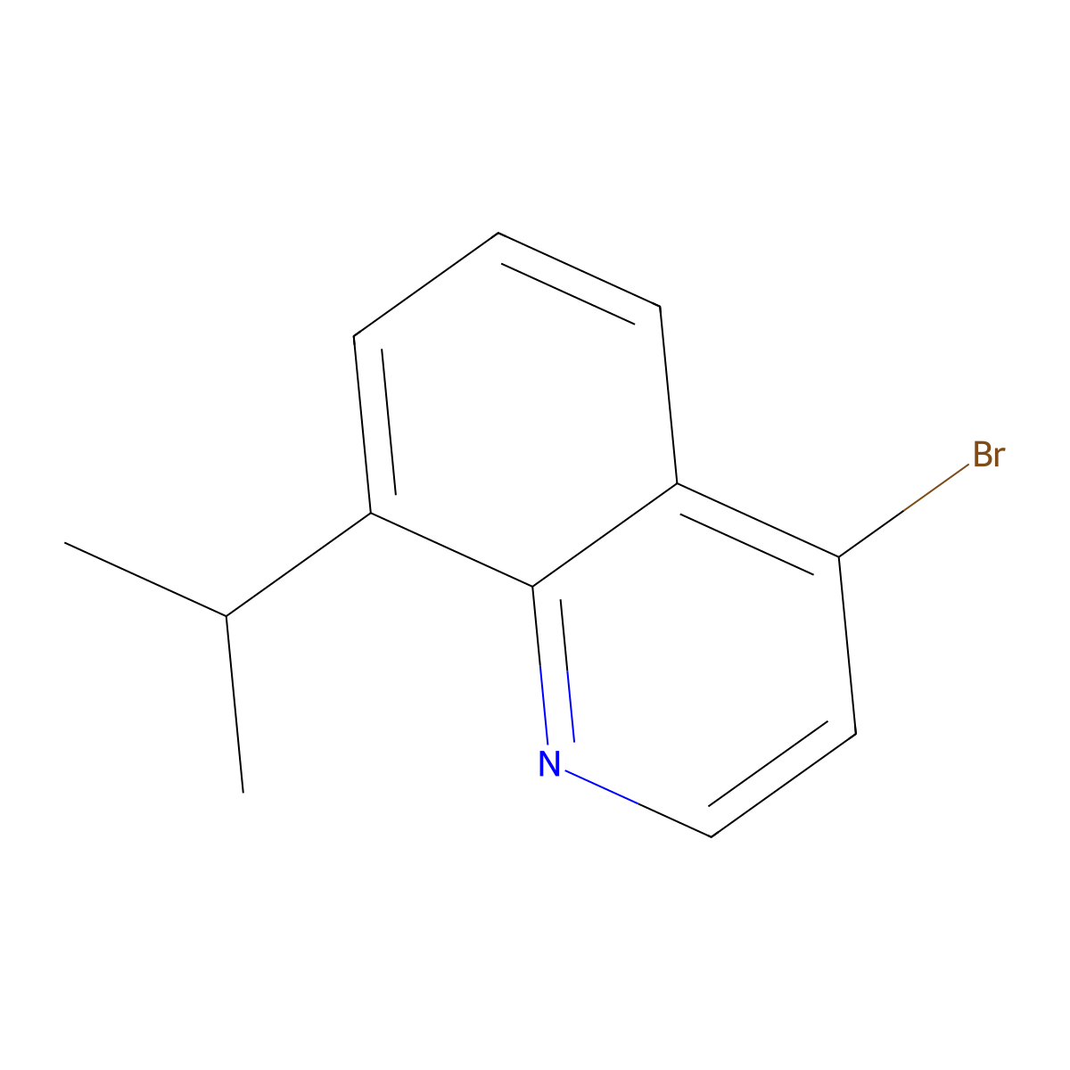 4-Bromo-8-(propan-2-yl)quinoline molecular structure, CAS 1603580-96-6