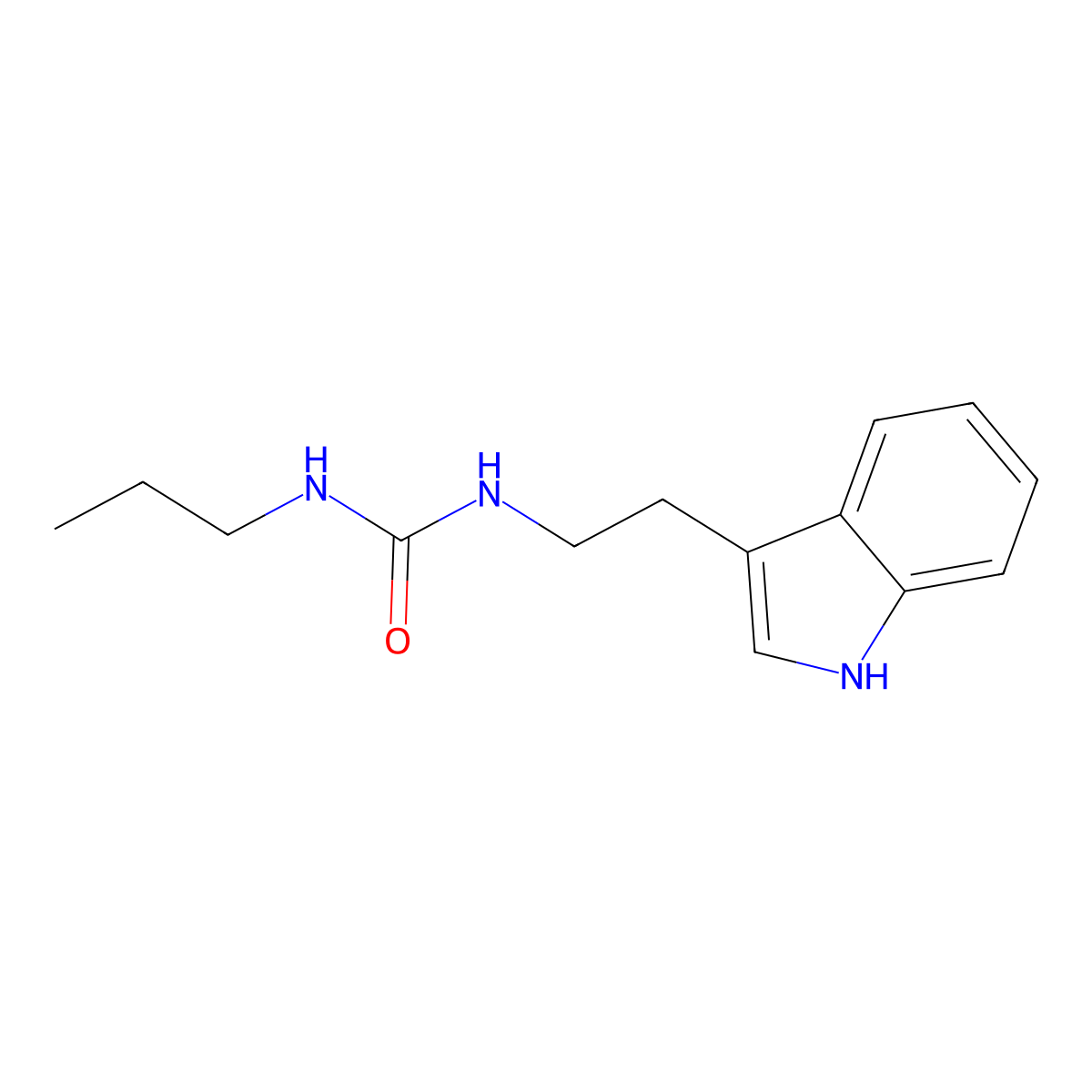 1-[2-(1H-indol-3-yl)ethyl]-3-propylurea molecular structure, CAS 16036-25-2