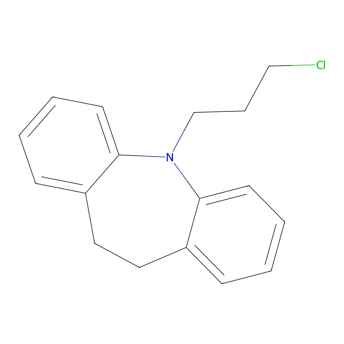 5-(3-Chloropropyl)-10,11-dihydro-5H-dibenz[b,f]azepine molecular structure, CAS 16036-79-6