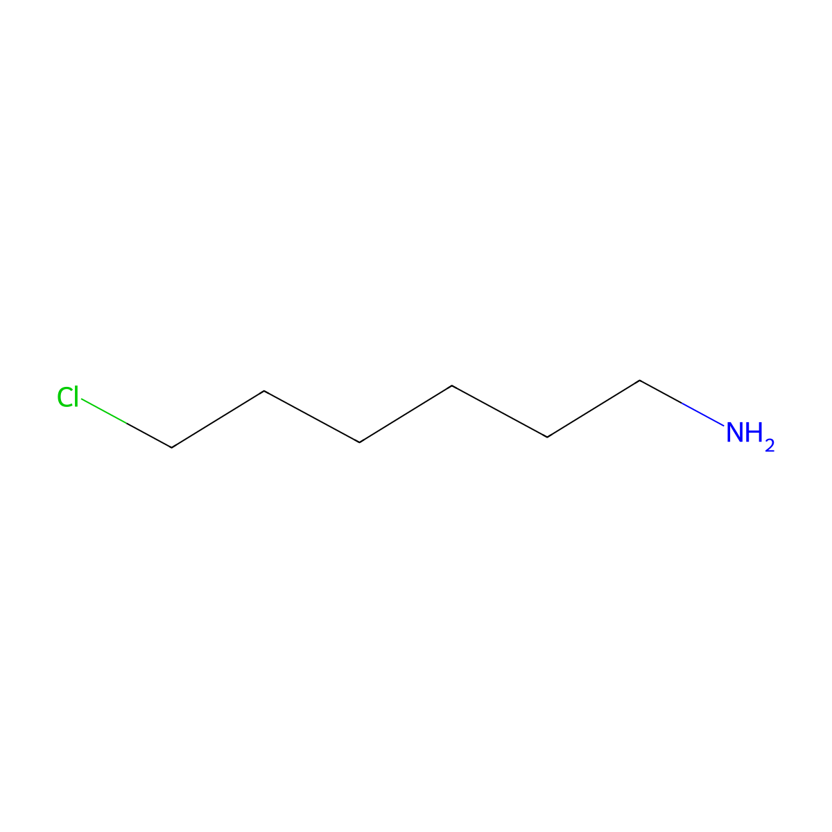 6-Chlorohexan-1-amine molecular structure, CAS 16036-99-0