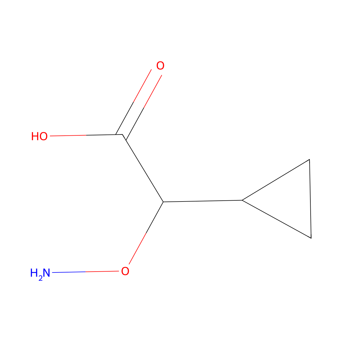 2-(Aminooxy)-2-cyclopropylacetic acid molecular structure, CAS 1603602-45-4