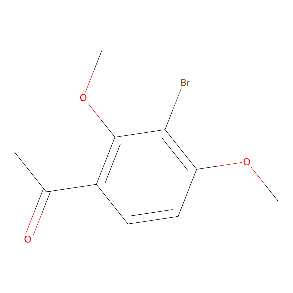1-(3-Bromo-2,4-dimethoxyphenyl)ethanone molecular structure, CAS 1603611-35-3