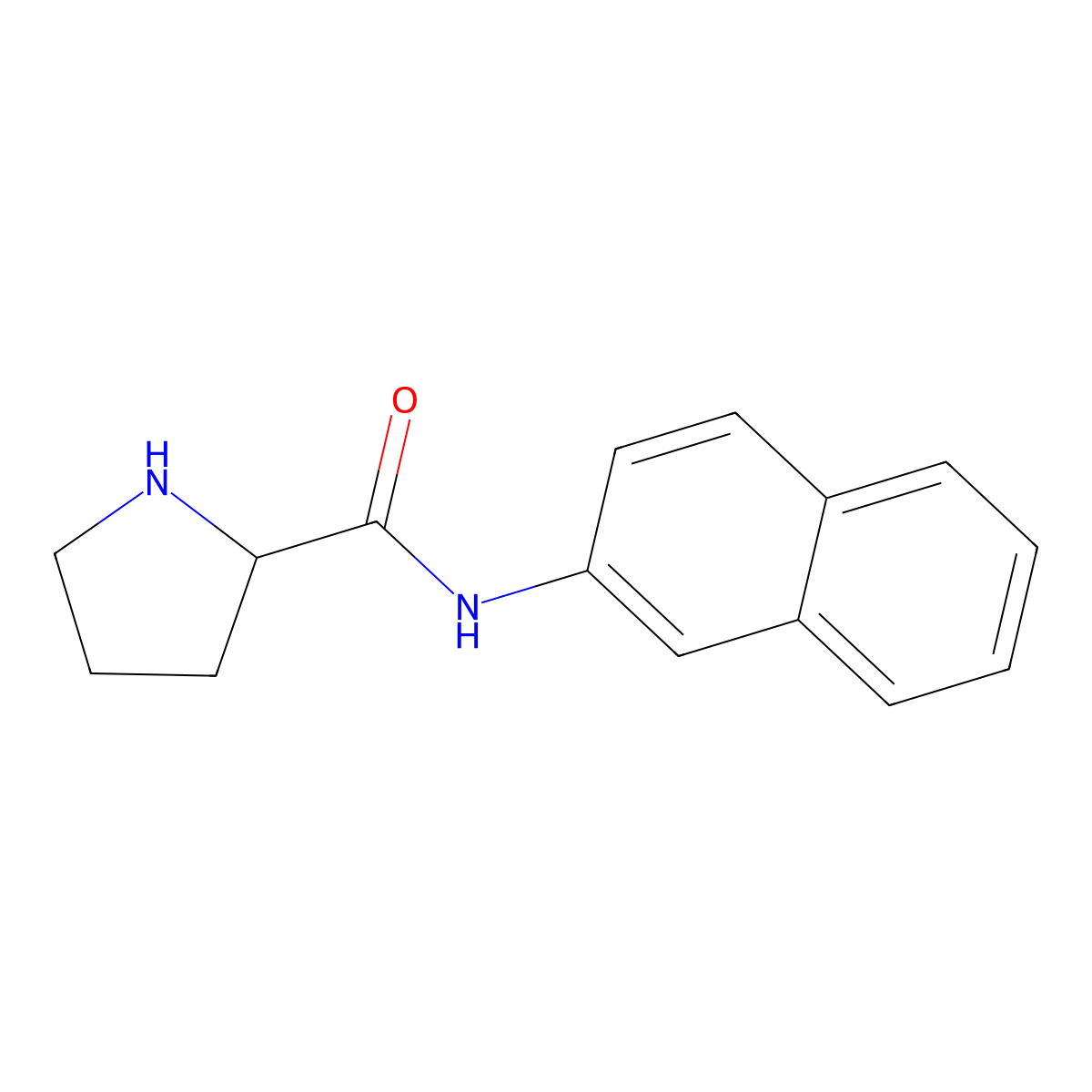 (2S)-N-2-Naphthalenyl-2-pyrrolidinecarboxamide molecular structure, CAS 16037-15-3