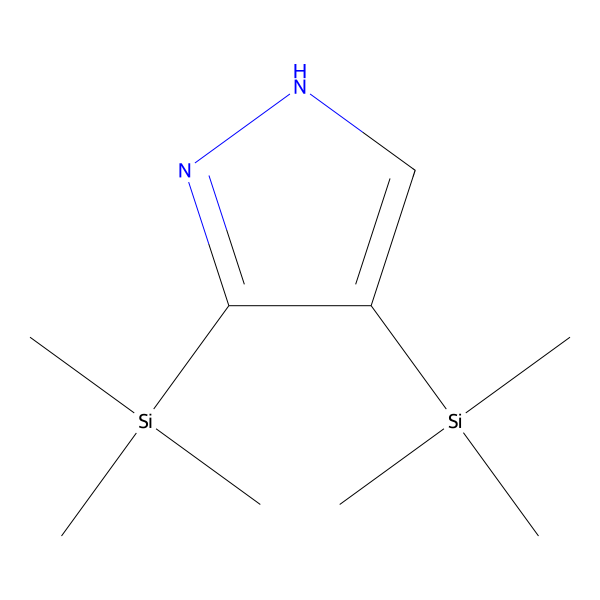 1H-Pyrazole, 3,4-bis(trimethylsilyl)- molecular structure, CAS 16037-45-9