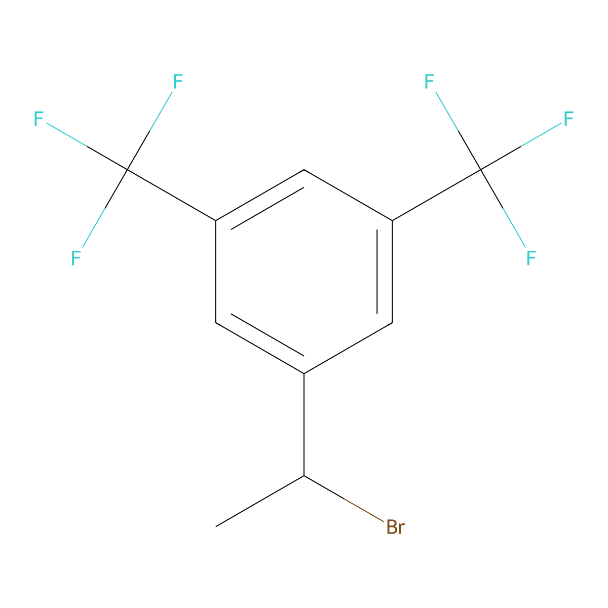 1-(1-Bromoethyl)-3,5-bis(trifluoromethyl)benzene molecular structure, CAS 160376-84-1
