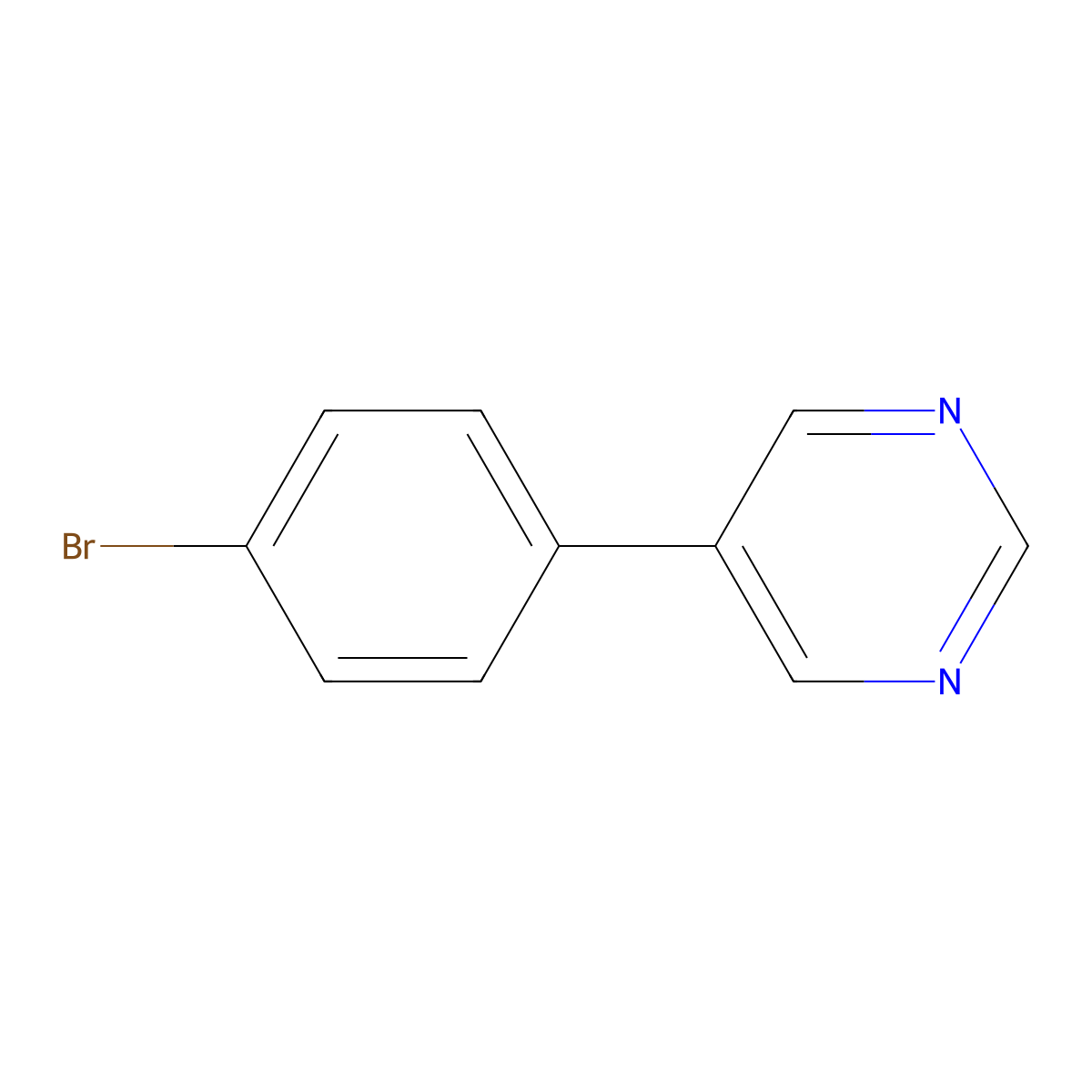 5-(4-Bromophenyl)pyrimidine molecular structure, CAS 160377-42-4