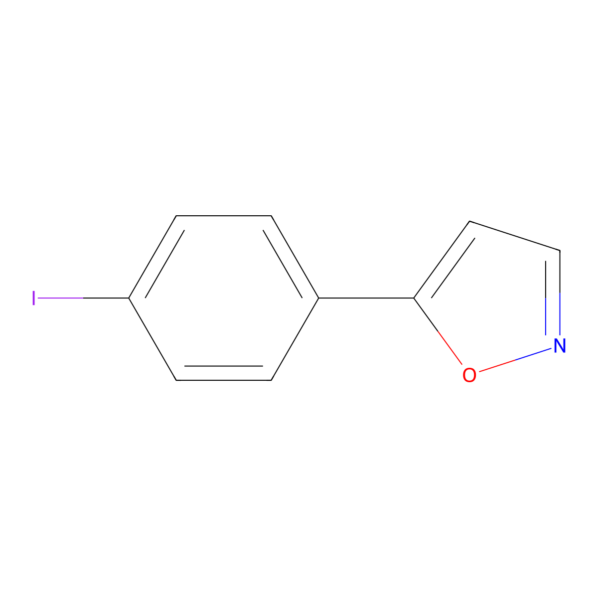 5-(4-Iodophenyl)isoxazole molecular structure, CAS 160377-48-0
