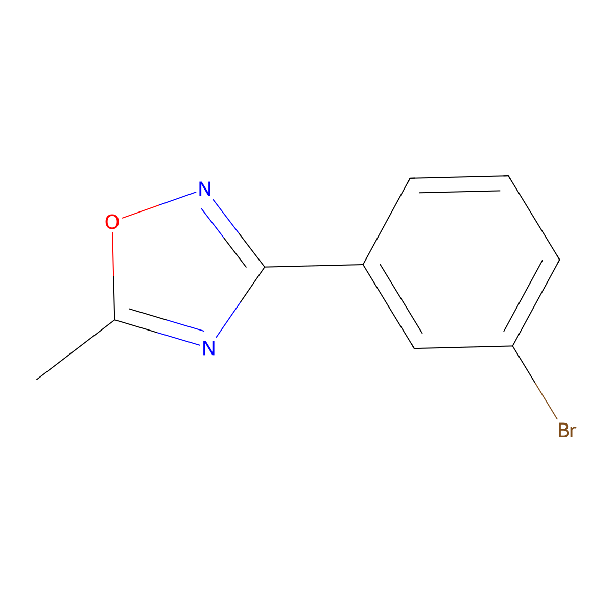 3-(3-Bromophenyl)-5-methyl-1,2,4-oxadiazole molecular structure, CAS 160377-57-1