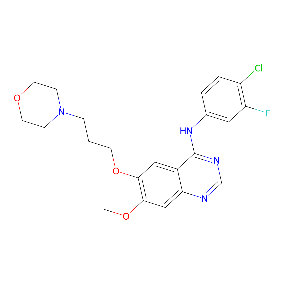 3-Deschloro-4-Desfluoro-4-Chloro-3-Fluorogefitinib molecular structure, CAS 1603814-04-5