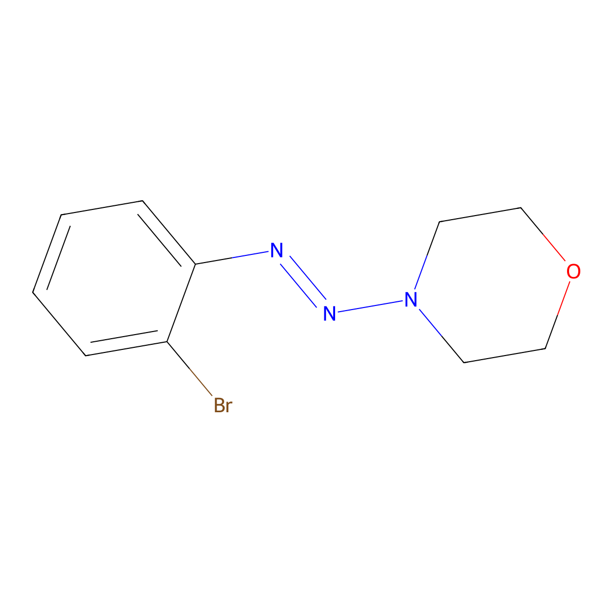 (E)-4-((2-Bromophenyl)diazenyl)morpholine molecular structure, CAS 1603815-90-2