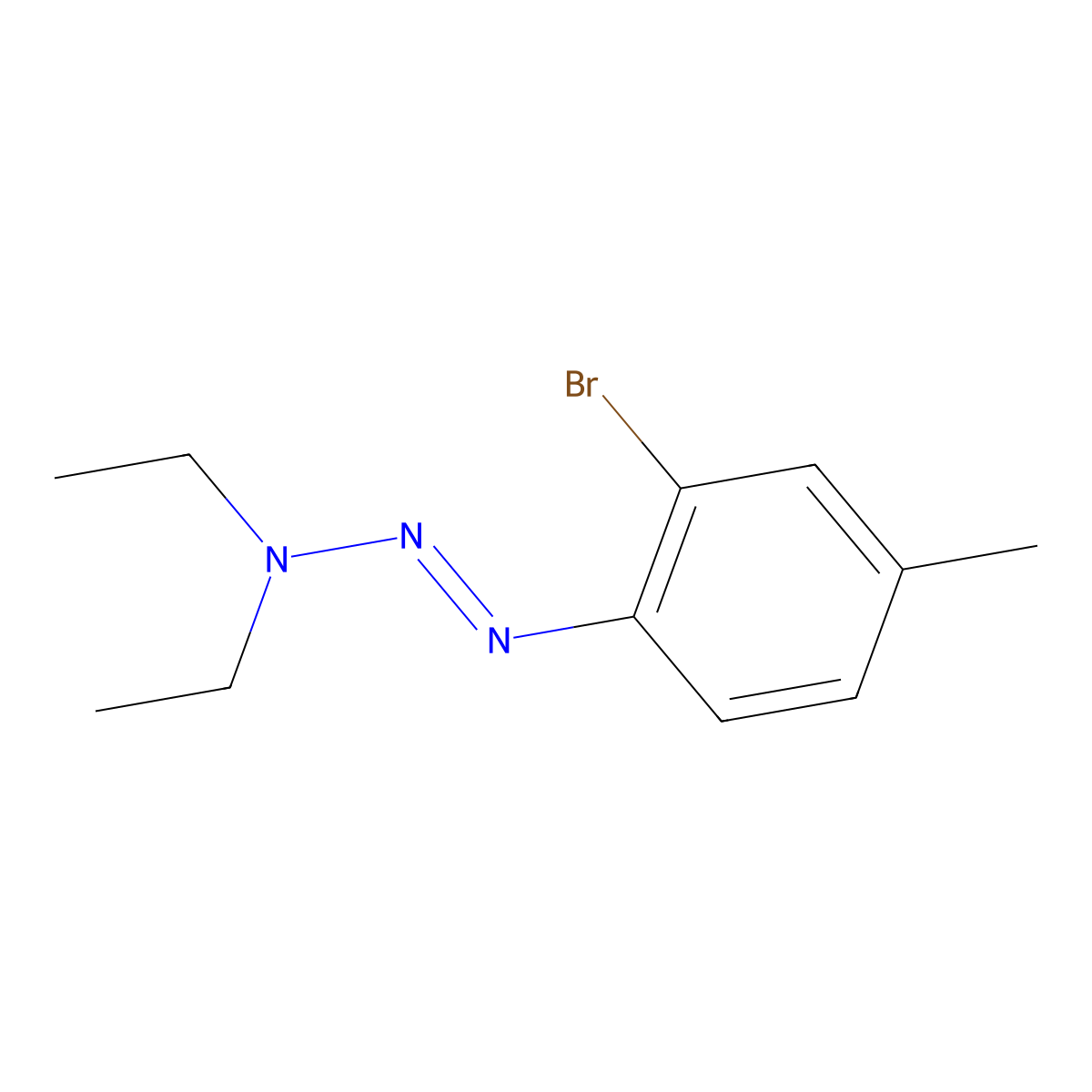(E)-1-(2-bromo-4-methylphenyl)-3,3-diethyltriaz-1-ene molecular structure, CAS 1603815-91-3