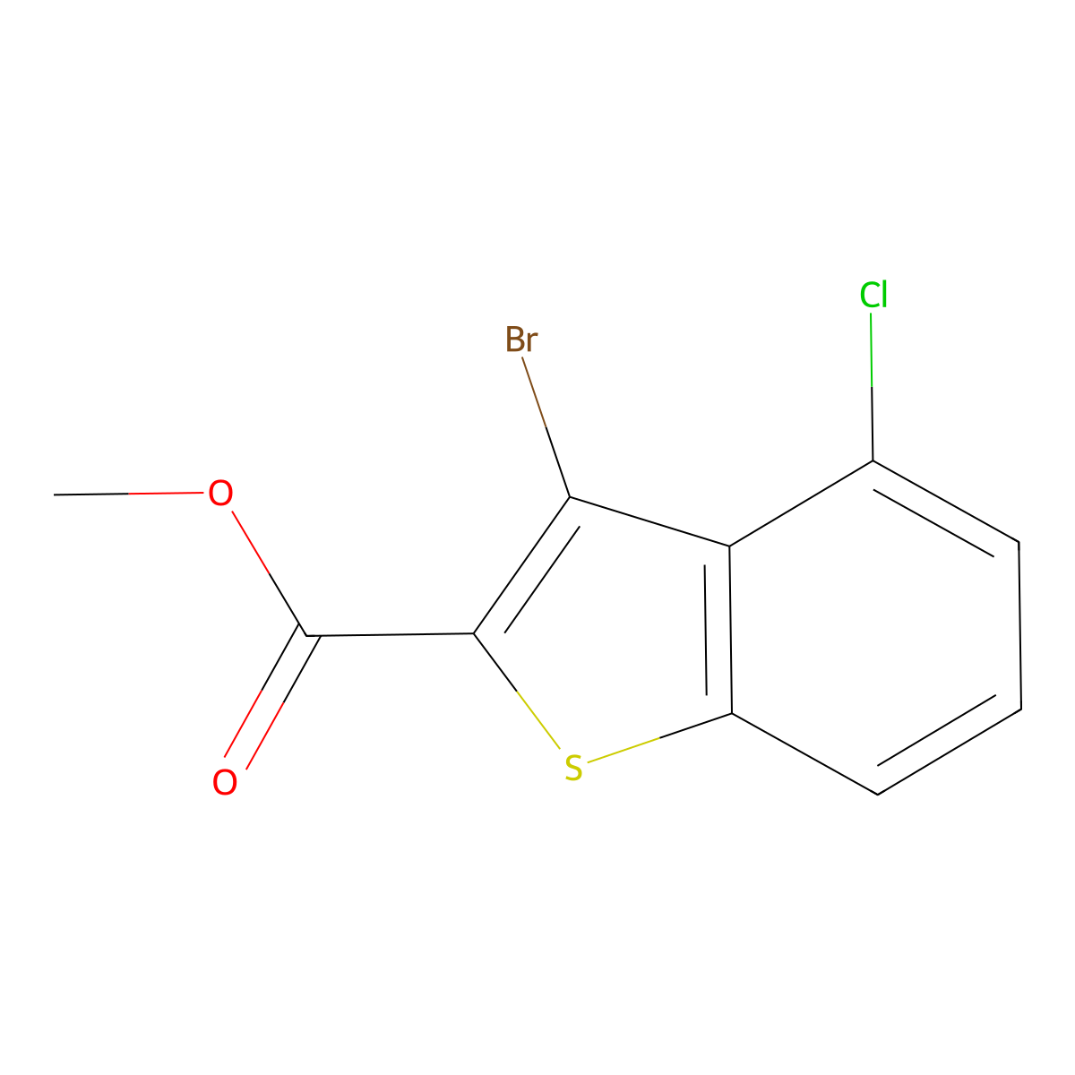 Methyl 3-bromo-4-chlorobenzo[b]thiophene-2-carboxylate molecular structure, CAS 160383-18-6