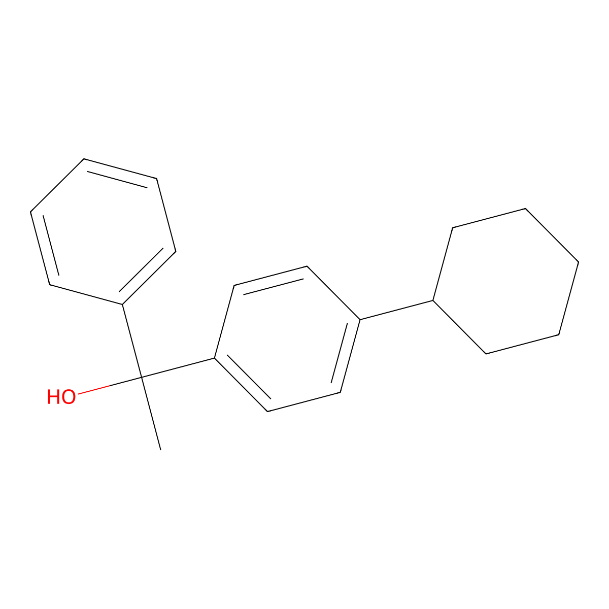 4-Cyclohexyl-alpha-methyl-alpha-phenylbenZenemethanol molecular structure, CAS 1603831-01-1