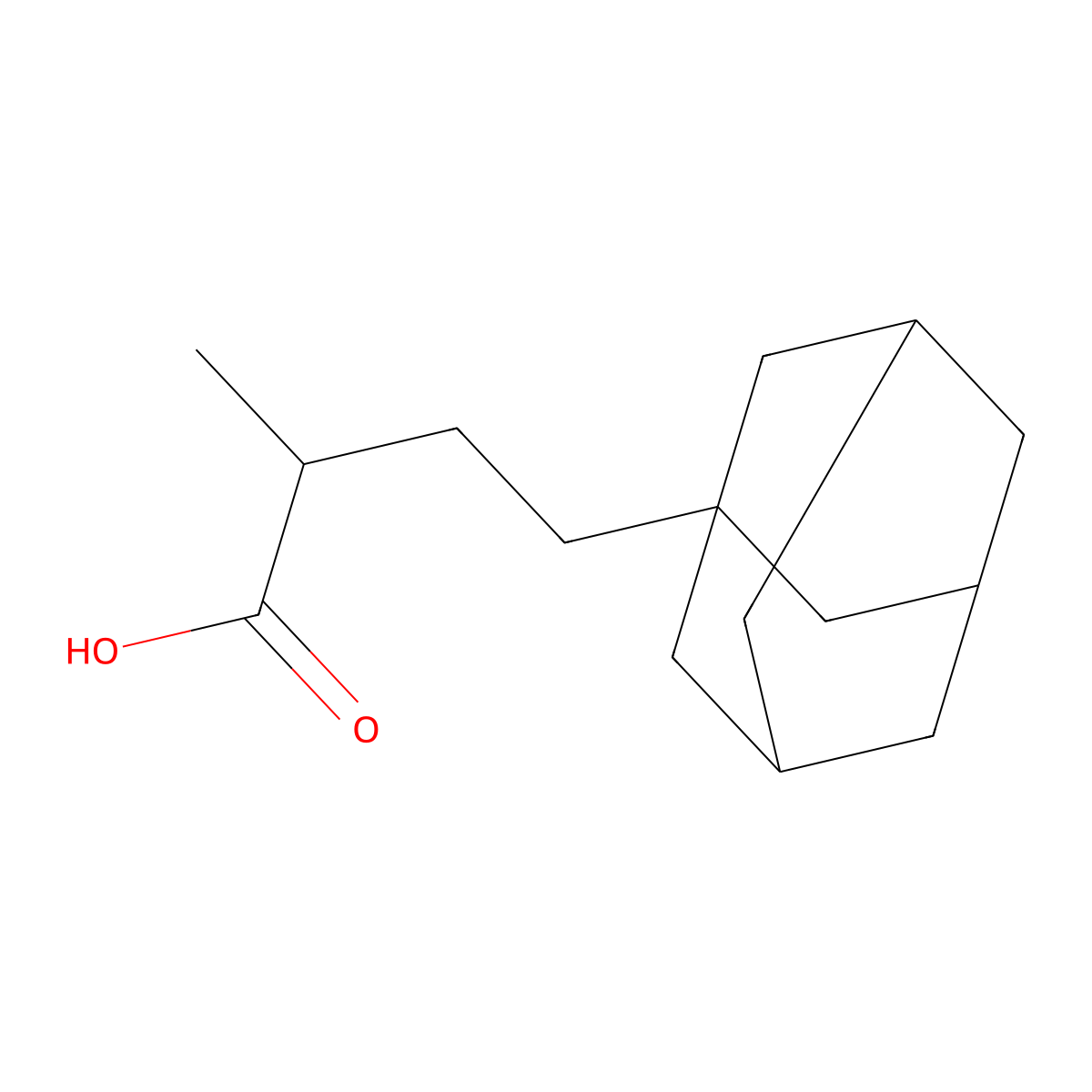 4-(Adamantan-1-yl)-2-methylbutanoic acid molecular structure, CAS 1603845-48-2